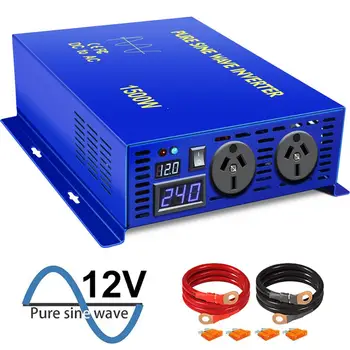 

1500w Pure Sine Wave Inverter 12v 220v dc to ac Customizable Off-grid Car Charger Controller Solar DC 12V 24V 48V to AC 220V