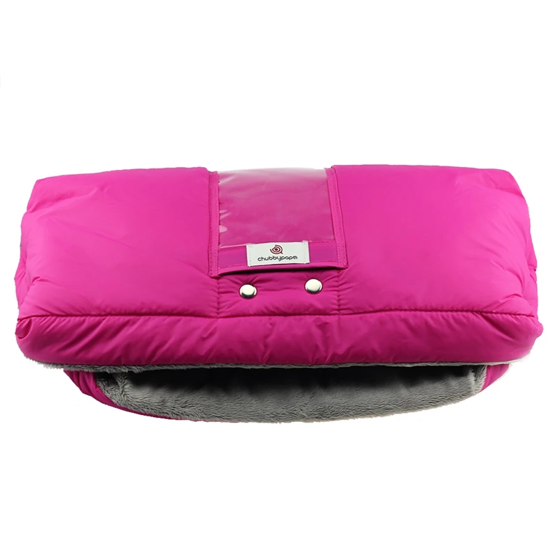 

Winter Baby Cart Windproof Glove Warm Stroller Thermal Gloves Thickening Pushchair Hand Cover Villus Baby Pram Accessories-Pink