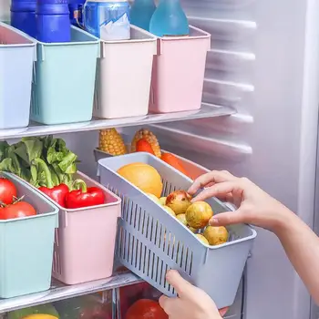 

Fridge Space Saver Organizer Home Kitchen 4 Holes Drink Bottle Holder Vegetable Storage Shelf Rack Storage Holder Food Container