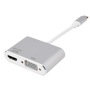 

USB C Hub USB3.1 Type C to HDMI VGA Video Converter Adapter Cable for 2018 iPad Pro Samsung Xiaomi Huawei