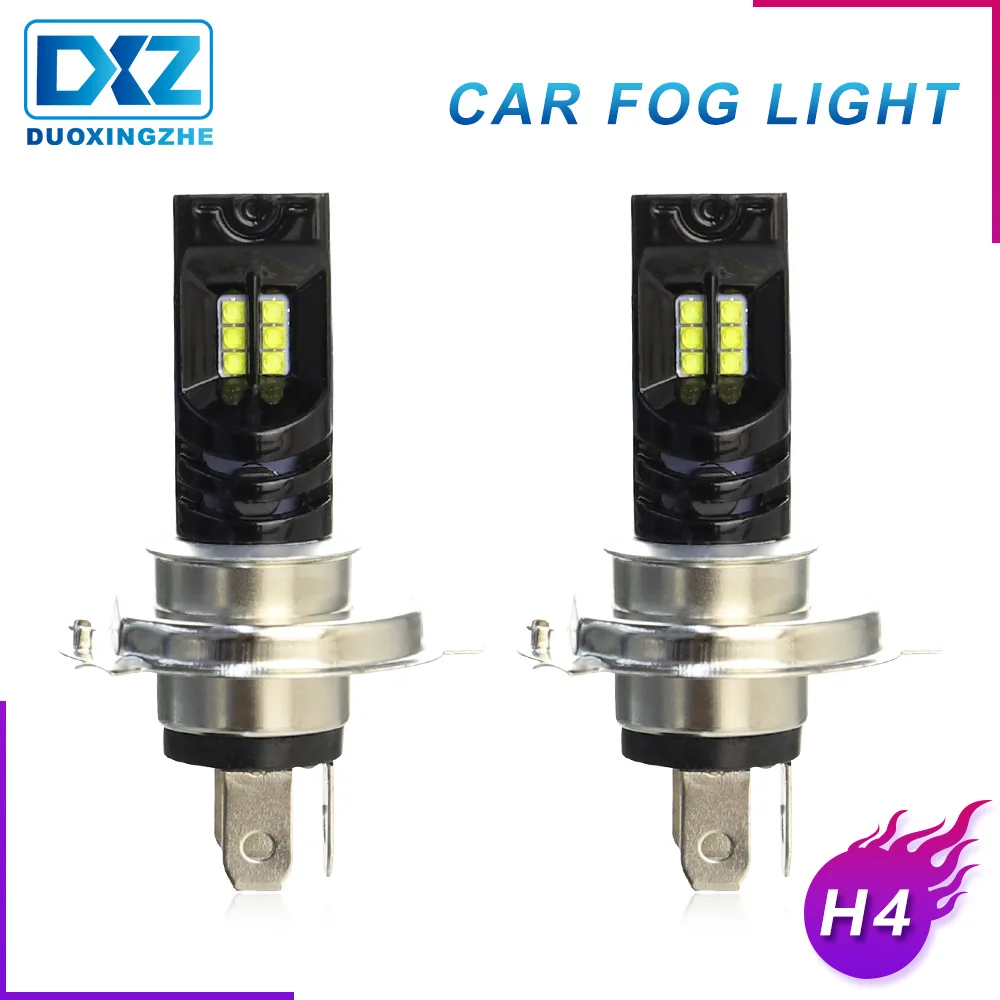 DXZ 2X СВЕТОДИОДНЫЕ Противотуманные фары лампы h4 12 В Авто foggers 2525 12 SMD 6000K белый поворот Парковка лампы автомобиля аксессуары Тюнинг автомобиля универсальный