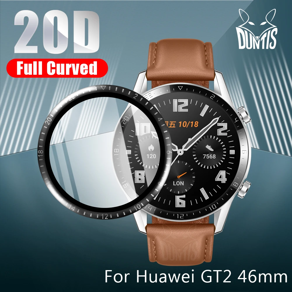 Pellicola protettiva con bordo curvo 20D per Huawei Watch GT2 GT 2 46MM Smart Watch accessori per la protezione dello schermo morbido (non in vetro)