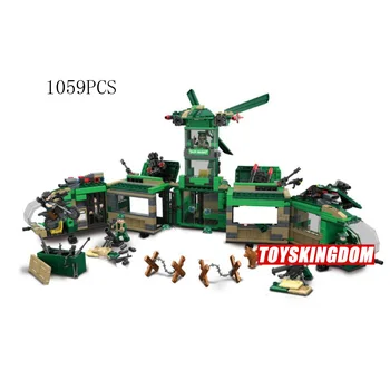 

Hot modern Military command base BATISBRICKS building block ww2 army figures Heavy transport helicopters 2in1 bricks toys