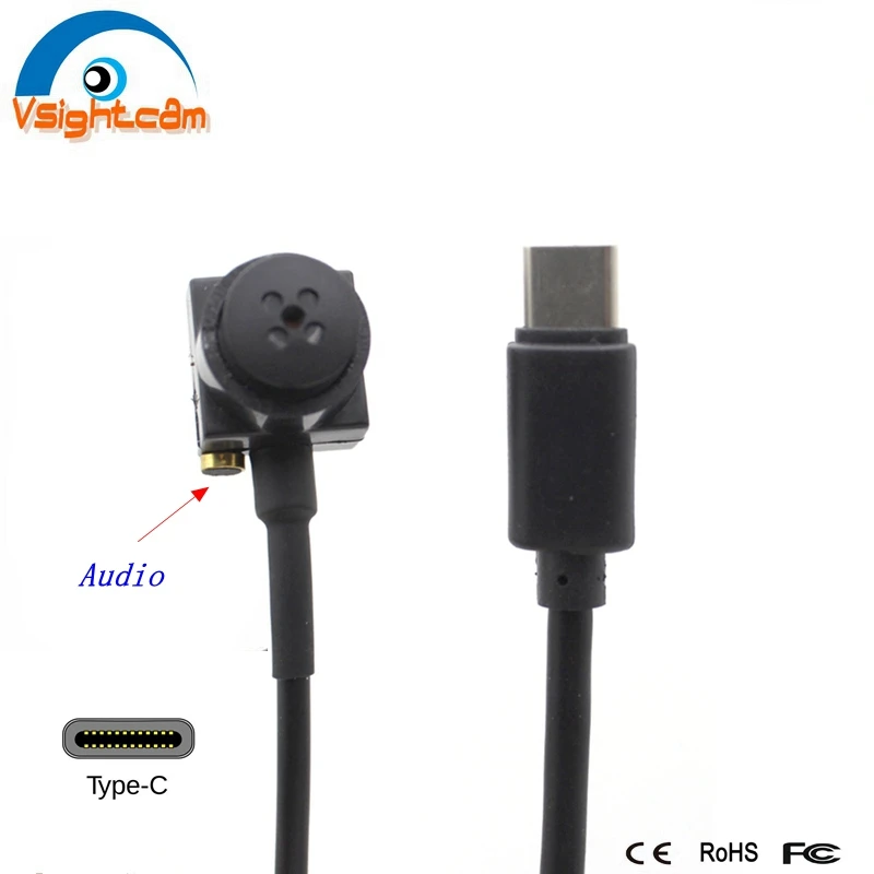 15*15 мм мини USB камера 720P108 0P Type C Micro Button UVC CCTV используемая для Android мобильный