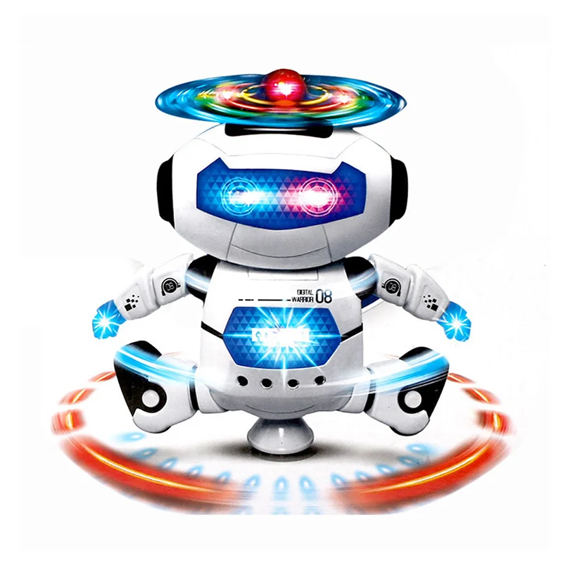 Детский танцующий Электрический робот вращающийся светильник музыка dazzle танцы робот игрушки для детей