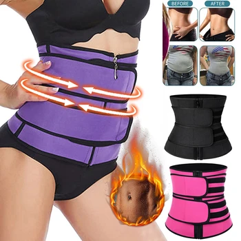 

2020 Neoprene Sauna Shaper Waist Trainer Corset Sweat Slimming Belt for Women Weight Loss Compression Trimmer Workout Fitness