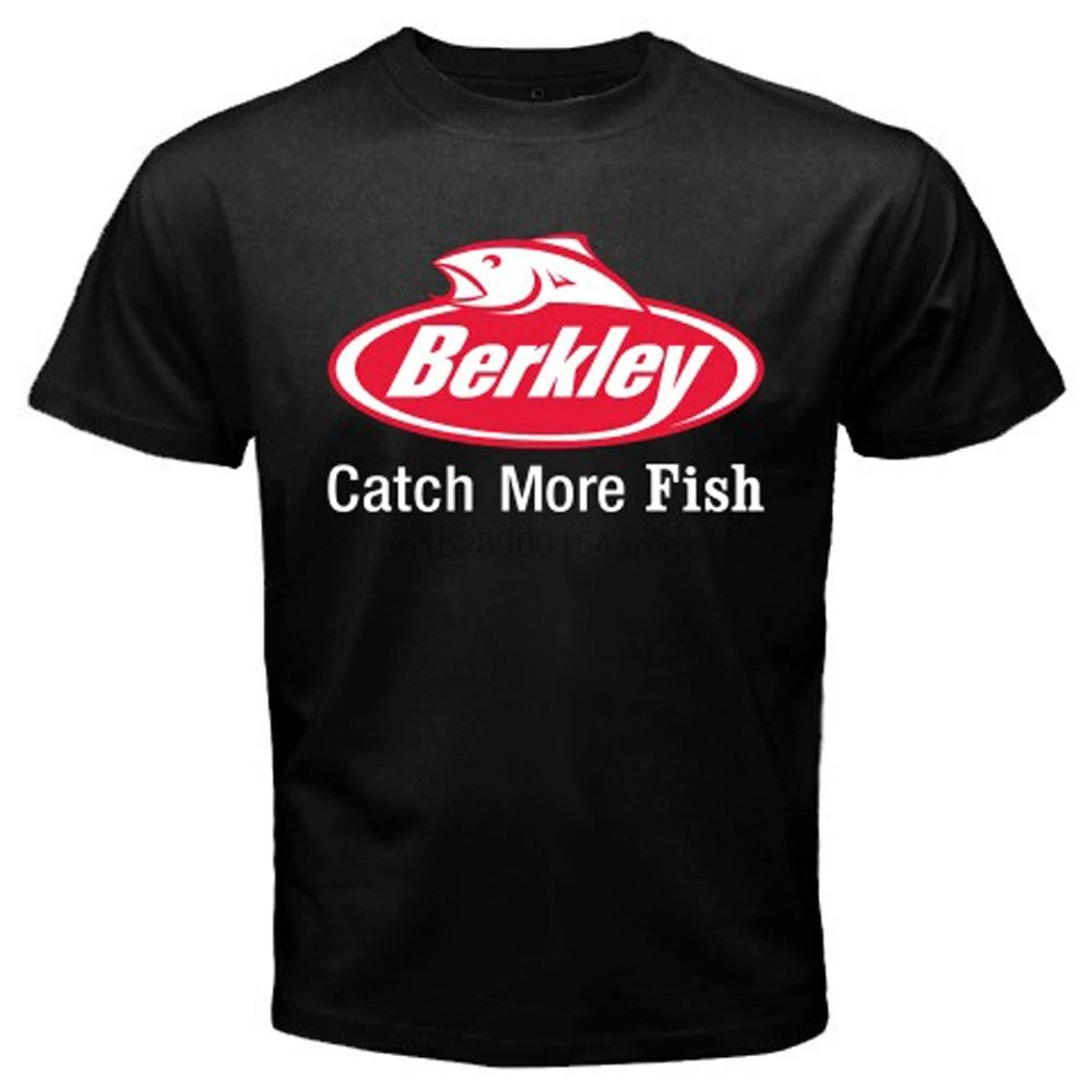 Новинка Мужская черная футболка с логотипом Berkley Fishing Spinners Crankbaits размер S-3XL |