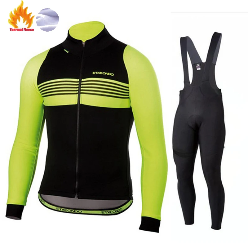 Etxeondo, длинный рукав, Джерси для велоспорта, одежда для горного велосипеда, Зимняя Теплая Флисовая одежда, велерклединг, комплекты для зимы - Color: fleece set 20