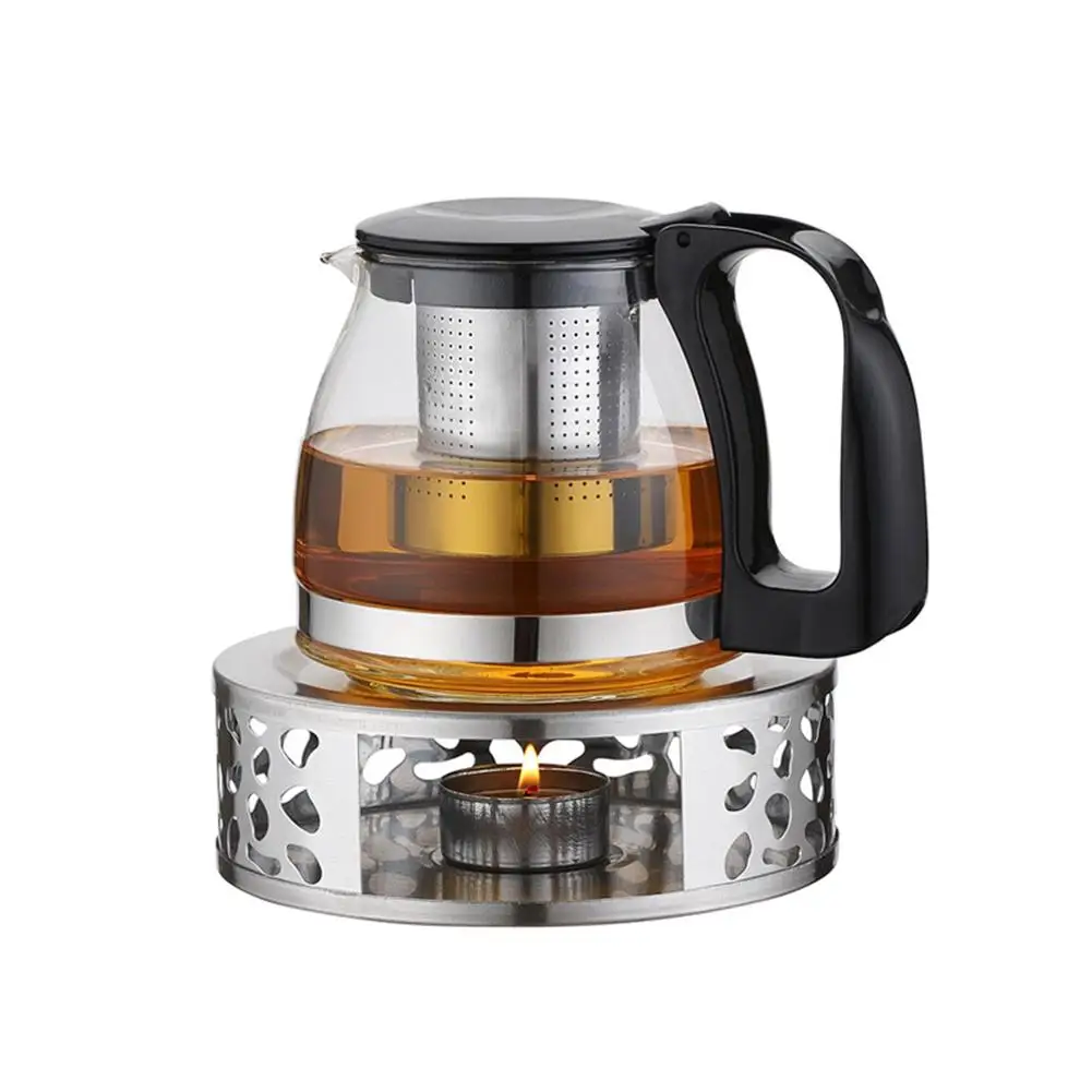 Portable Warmer Tea Holder Durable Stainless Steel Candle Warmer Tea Light Holder Trivets Coffee Teapot Heating Base tea warmer holder