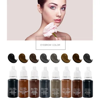 

8 Pcs Microblading Permanent Makeup Pigment Colorfastness Professional Eyebrow Micro Tattoo Ink Set Permanent Eyebrow Pigments