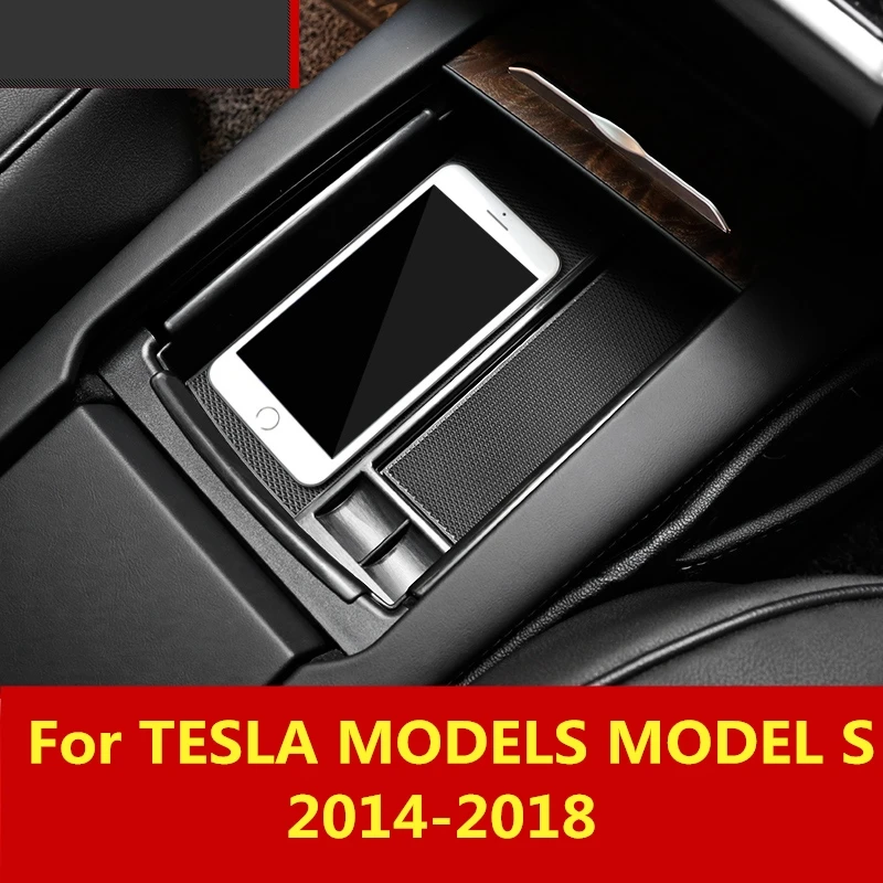 Для моделей TESLA модель S 2014-2018 центральный автомобильный подлокотник для хранения