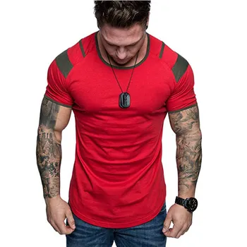 

2020 Summer New Men's summer men's T-shirt round neck pattern arm t-shirt clothes Short sleeve