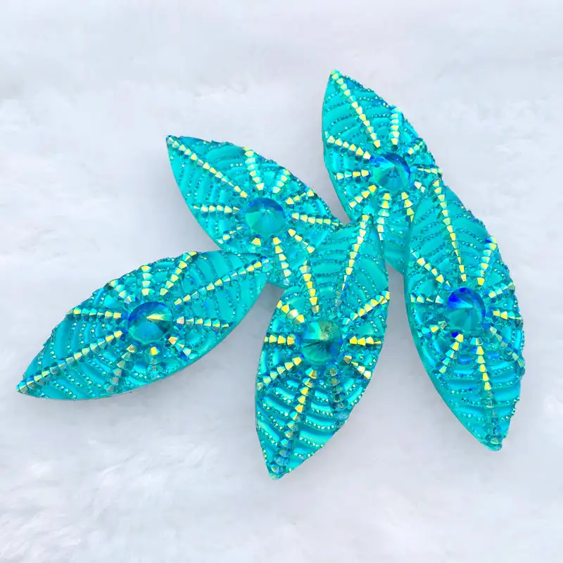 B845 DIY 20*50 мм Bling Beadwork плоские задние камни и кристаллы паук веб полимерные кабошоны горный хрусталь 8 шт./лот-B84 - Цвет: B845