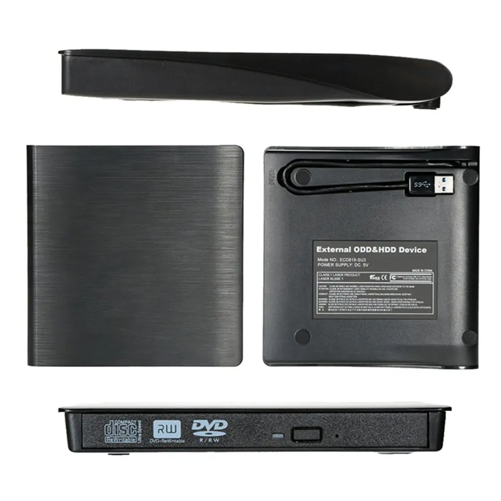 9,5 мм Dvd/Cd-Rom Rw Dvd привод Корпус Usb 3,0 SATA чехол Портативный супертонкий накопитель для MacBook, ПК, ноутбук универсальный Dvd привод Корпус