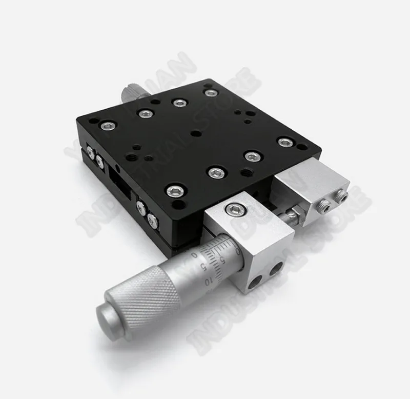 70*70mm X Axis Manual Displacement Trimming Platform Cross Roller Guide Way Linear Stage Sliding Table High precision LX70-R |
