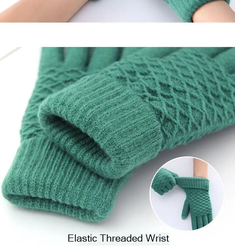 Перчатки зимние Guantes Invierno Mujer плюс толстые теплые Neri бархатные пять пальцев Сенсорный экран Eldiven Modis Gants Femme варежки