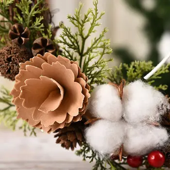 

30cm Christmas Wreath Hanging Front Door Wall Tree Ornament with Artificial Pine