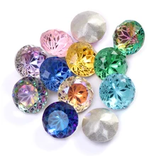 

Round Rivoli Glue On Rhinestones 10mm Pointback Stones DIY Crafts Shiny Glass Strass High Quality K9 Crystals