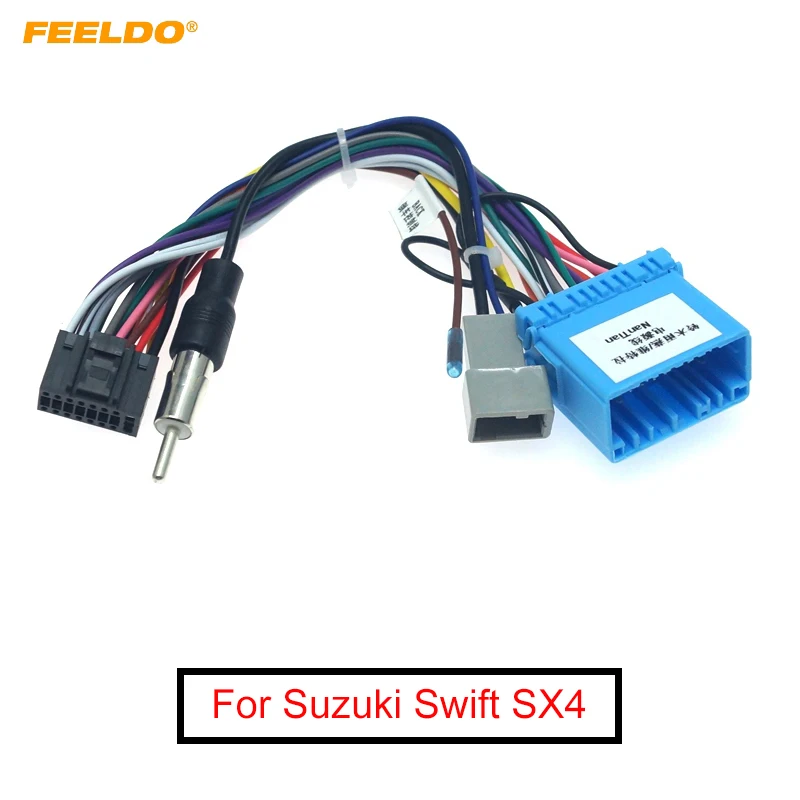 FEELDO автомобильный аудио адаптер 16PIN жгут проводов для Suzuki Swift SX4 2006 + стерео