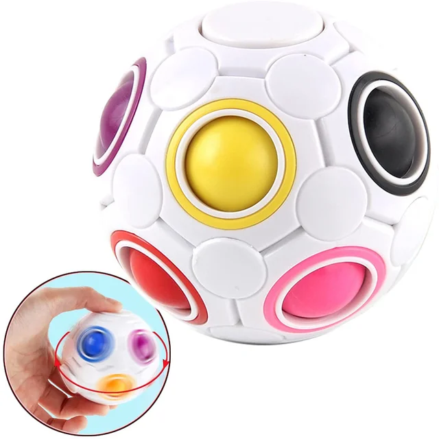 Cubo Mágico Esfera Bola Fidget Toys Puzzle Rainbow Ball Moyu Quebra Cabeça  Bola Arco Iris Mágico Anti Estresse - DengoToys - Brinquedos e Muito Mais!