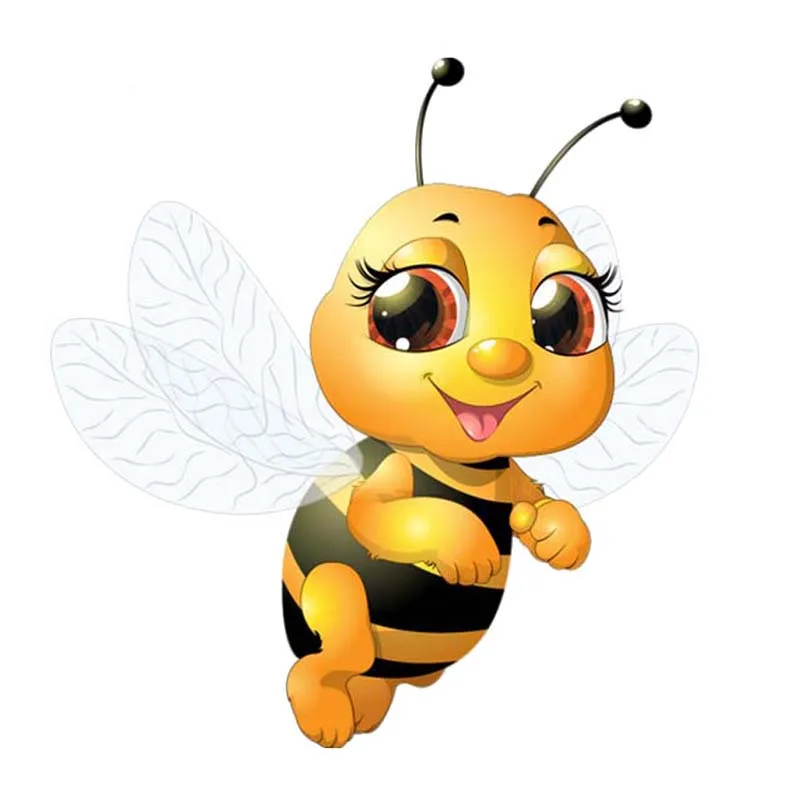 

Lifelike A Bee Flying In The Air PVC Car Sticker Decal Modelling Cover Scratches Waterproof Pvc 13.4CM X 14.3CM