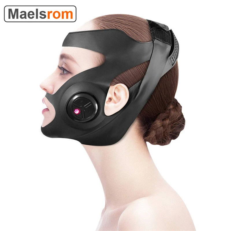 Electric EMS Face Bandage Face Lift Belt V-shaped Slimming Microcurrent Cheek Mask Vibration Massager 3 Modes