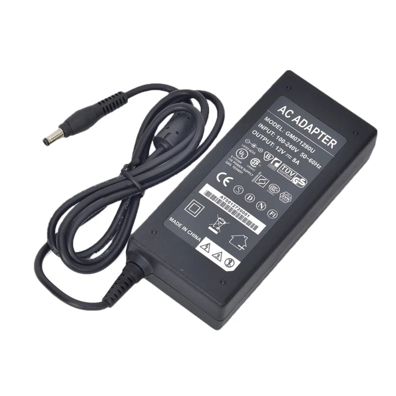 96W 12V 8A 3-контактный Источник питания переменного тока 5 5x2 1mm DC адаптер для