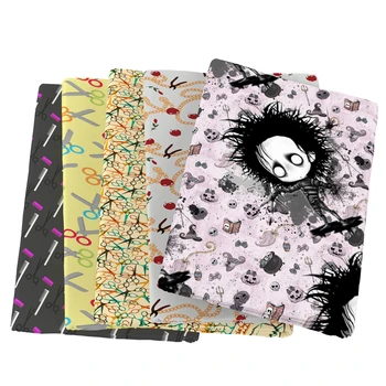 

David accessories 50*145cm Back to School 100% Cotton Fabric for Sewing Dress Cloth Making DIY Cushion Cover,c13778