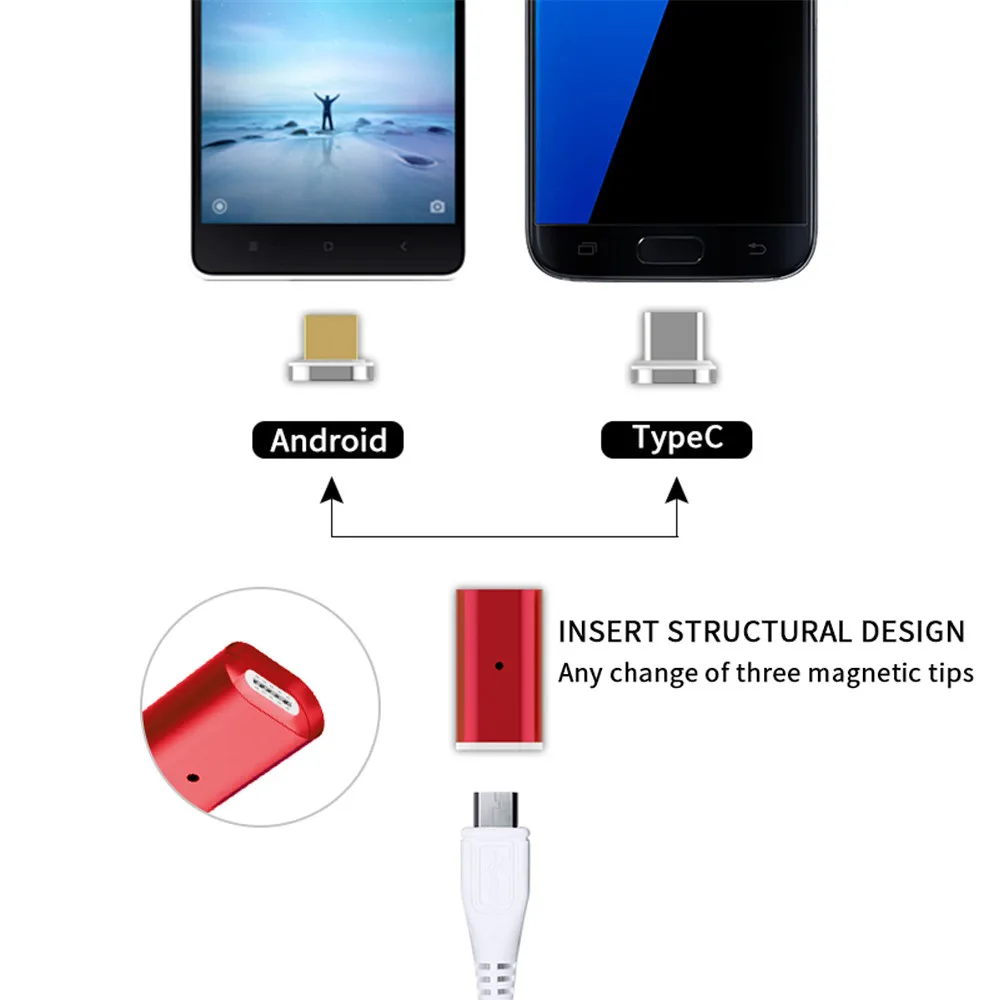 Магнитный адаптер, модный адаптер для телефона, Тип C, USB, Micro USB, Магнитный зарядное устройство, конвертер для магнитной зарядки, Дата-кабель