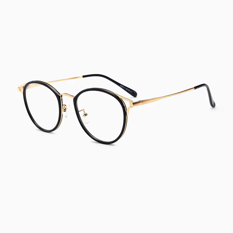 C1 optical glasses Новинка, ретро очки, оправа, женские личностные модели, близорукость, оправа, металл, полный глаз, очки, оправа для женщин, прозрачные линзы, оптические очки - Цвет оправы: C1 optical glasses