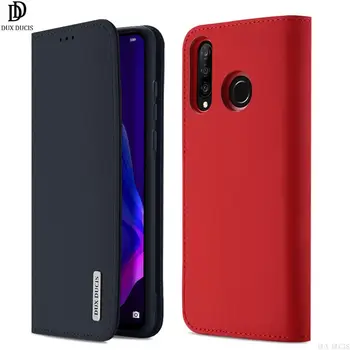 

Dux Ducis Genuine Leather Case For Huawei P30 Lite & Nova 4e Flip Wallet Soft Stand Cowhide Cover Card Slot Stand Phone Case