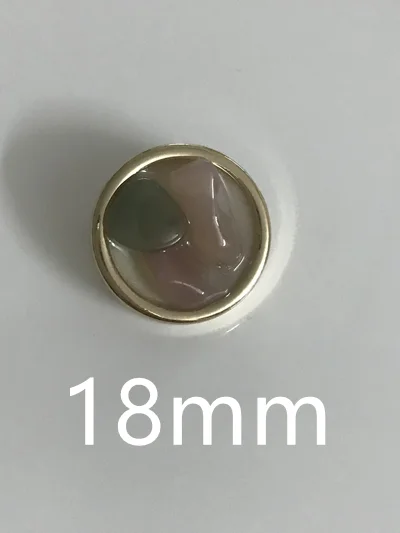 POVUOP большая металлическая кнопка с украшением в виде кристаллов с перламутровыми пуговицами для Костюмы 10 штук в 1 партии - Цвет: Прозрачный