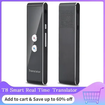 

Smart Instant Voice Translator 40+ Languages T8 Real Time Multi-Languages Speech Interactive Translation Tool Bluetooth Portable