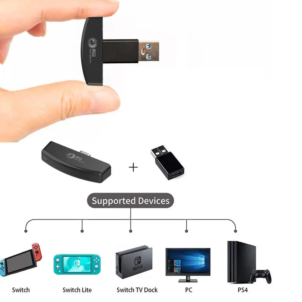 Bluetooth Headset Converter With Microphone For PS4 PS3 PC USB Headphone Receiver Wireless Adapter Audio K3B3