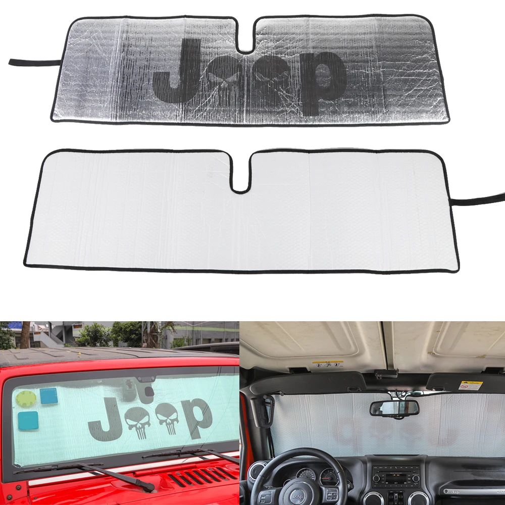 Автомобильный передний анти УФ-лучи, солнцезащитное стекло, солнцезащитный козырек, крышка для Jeep Wrangler TJ JK 1997-, аксессуары для автомобиля, Стайлинг