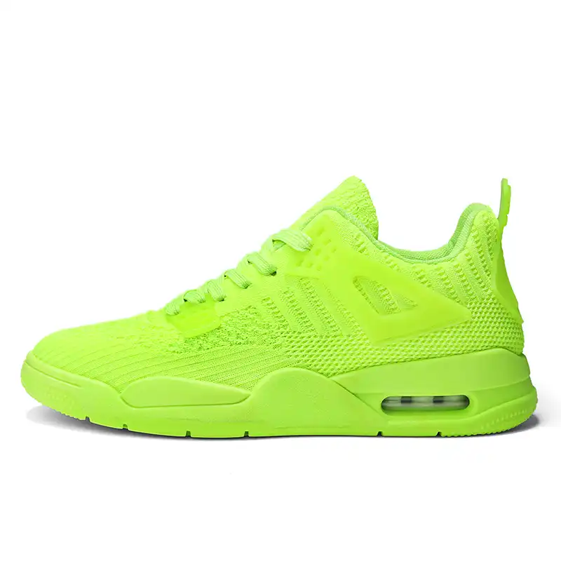 fluorescent green sneakers