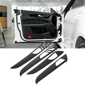 

4pcs Inner Door Panelswith Memory Hole Interior Decoration Piano Black Fit for Mercedes-Benz GLE GLS ML GL 2013-2019