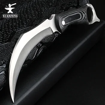 

XUAN FENG Jungle explorer fixed blade knife stainless steel multifunctional survival knife for camping, hiking