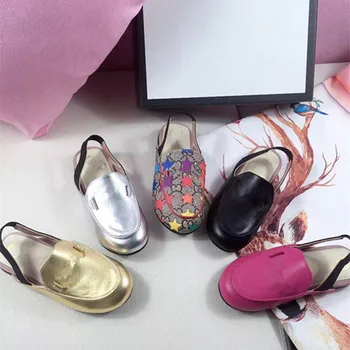 

2020 new Girls' white shoes Kids brand shoes Fashion summer slippers