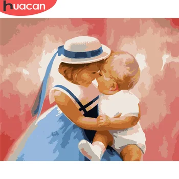 

HUACAN Paint By Number Girl DIY Pictures By Numbers Figure Kits Drawing On Canvas Hand Painted Painting Art Gift Home Decor