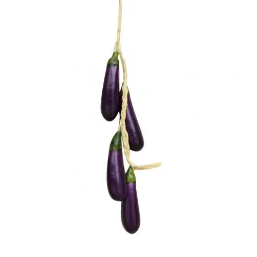 Искусственные фрукты пена растительная Кукуруза перец чеснок Висячие фото реквизит домашний декор - Цвет: Eggplant