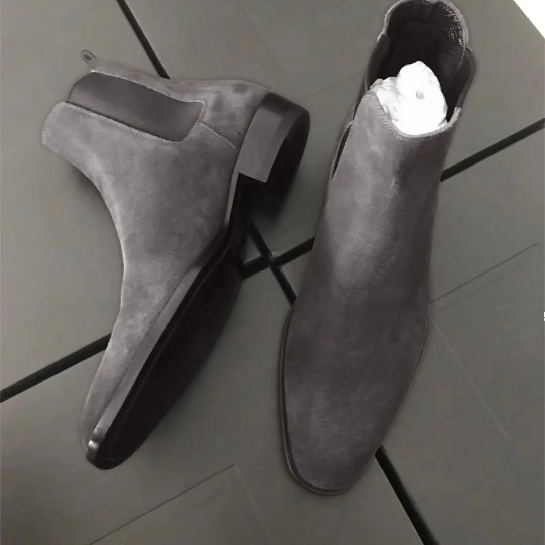Деловые модельные ботинки; мужские Ботильоны; мужские модные ботинки из мягкой кожи в британском стиле; черные ботинки «Челси»; большие размеры 1,8 A