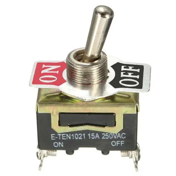 

5Pcs SPST 2Pin Heavy Duty 15A 250V ON/OFF Rocker Toggle Switch Waterproof Boot