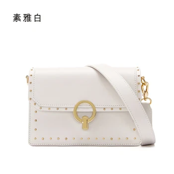 

Fashion Square Shoulder Bag Women Leather Chain Ladies Luxury Shoulder Bag Crossbody White Summer Korean Borse Women Bag AE50DJ
