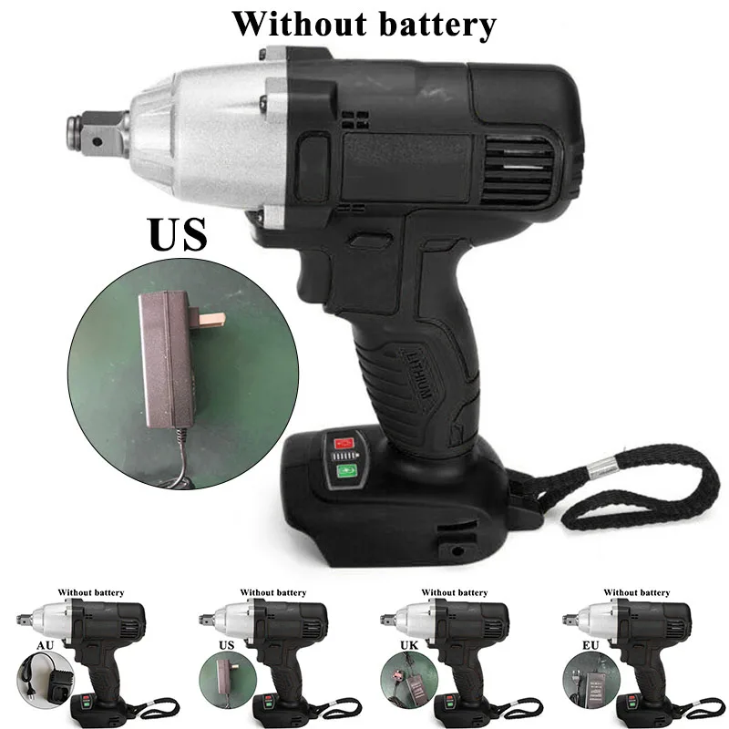 128V Electric Brushless Cordless Car Tire Driver Impact Wrench Home Equipment