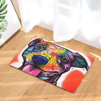 

kitchen mats for floor bath rugs Colorful Dog Bathroom Non-Slip Mat Absorbent Carpet Mat Door Mat Flannel Foot Mat