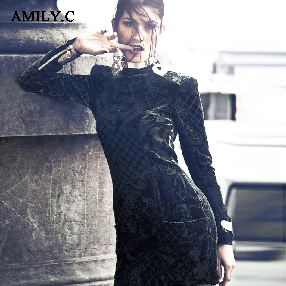 Amily-c-Sexy-Bodycon-Dresses-Long-Sleeve-2018-Summer-Women-Print-Dress-Black-Green-Club-Celebrity