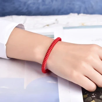 

Red String Thread Bracelet Women Men Good Lucky Rope Handwoven Knots Prayer Bracelets Adjustable Size Charm Jewelry Lover's Gift