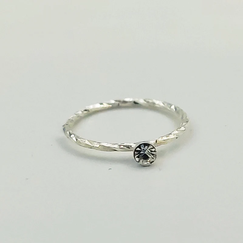 925 пробы silver swil twist обруч для носа с камнем Открытое кольцо пирсинга ювелирные