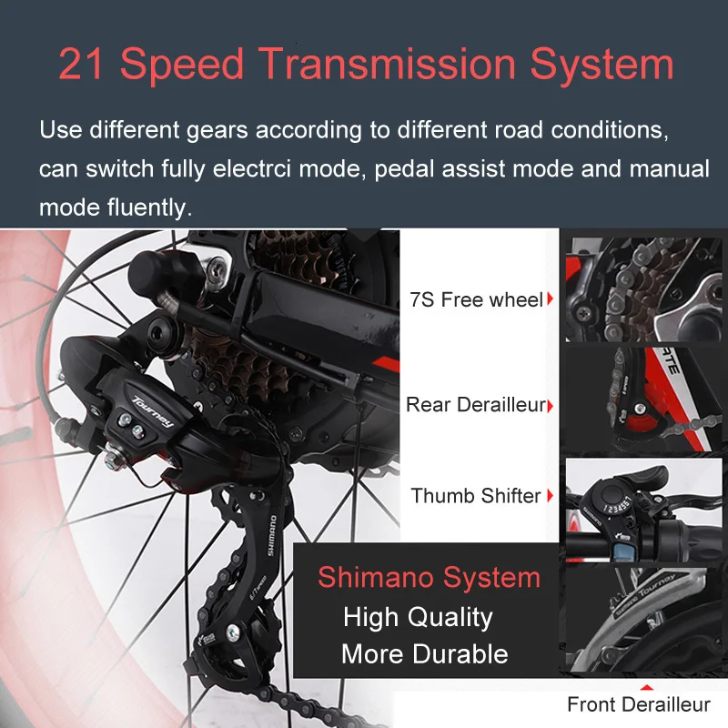 Powerful Electric Bicycle Two Wheels Electric Bicycle 48v 500w Big Tire Off Road Green Yellow Electric Scooter Adults  (4)